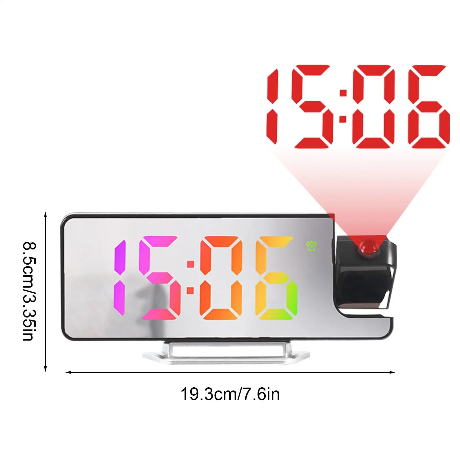 Digital Projection Clock Multifunctional Indoor Outdoor Alarm LED