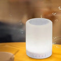 Touch Bluetooth Speaker Night Light 7-Color Dimming LED HIFI Stereo Zpaxo White