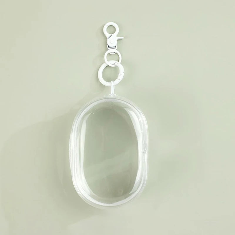 Jewelry Organizer Transparent Storage Box Pouch Mystery Plastic Cute Zpaxo White