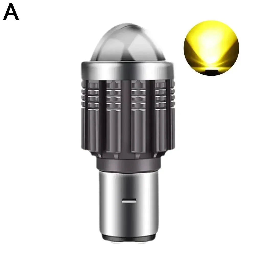 Motorcycle LED Headlight H4 BA20D 12V 12000LM High/Low Beam Bulb Motorcycle LED Headlight Zpaxo yellow white