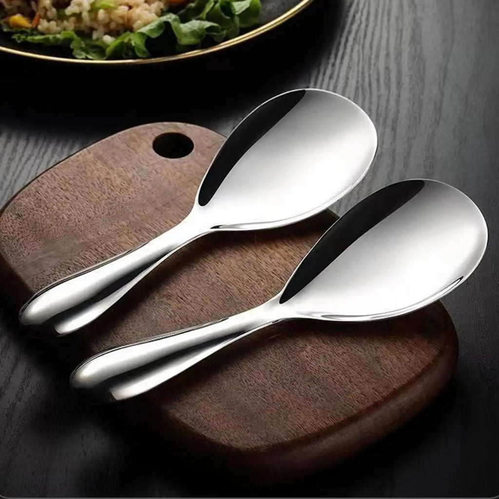 Rice Paddle Spoon Stainless Steel Non-stick Kitchen Spatula Heat