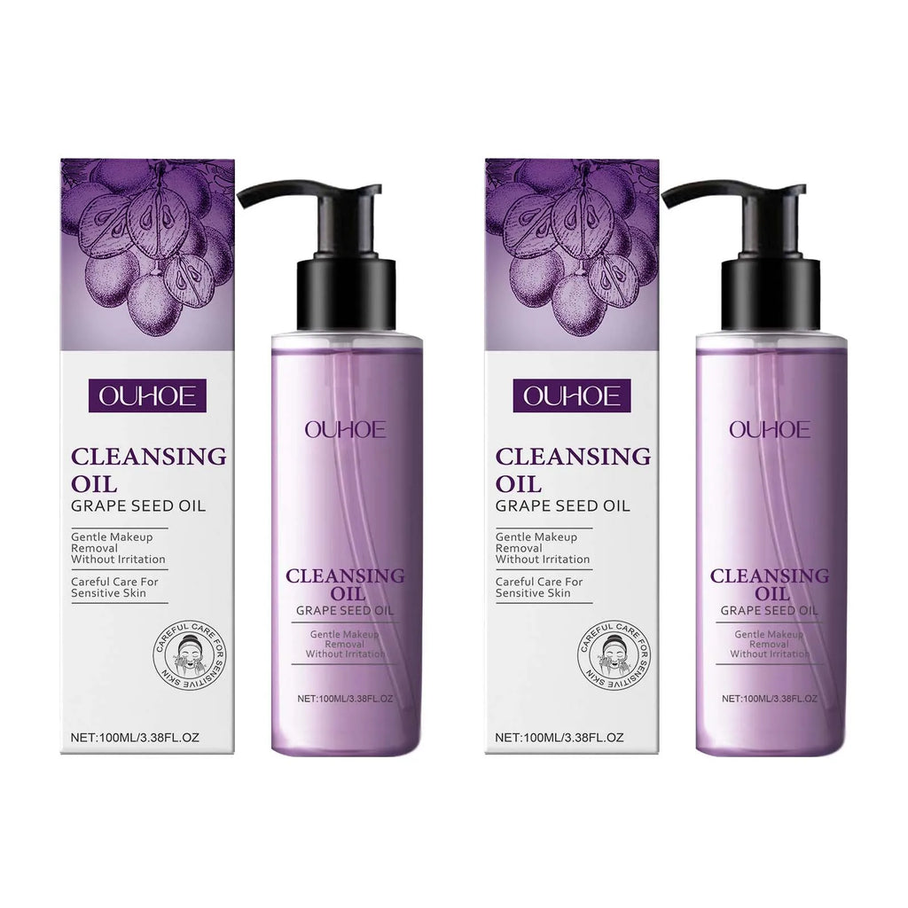 Grape Seed Cleansing Oil Makeup Remover – Sensitive Skin Facial Cleansing Oil Zpaxo 2 x 100ml Boxed