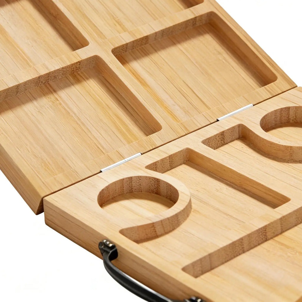Cheese Board Foldable Meat Platter Kitchen Gadget Meat Cheese Tray Platter For Indoor Table Fireplace Living Room Restaurant Zpaxo