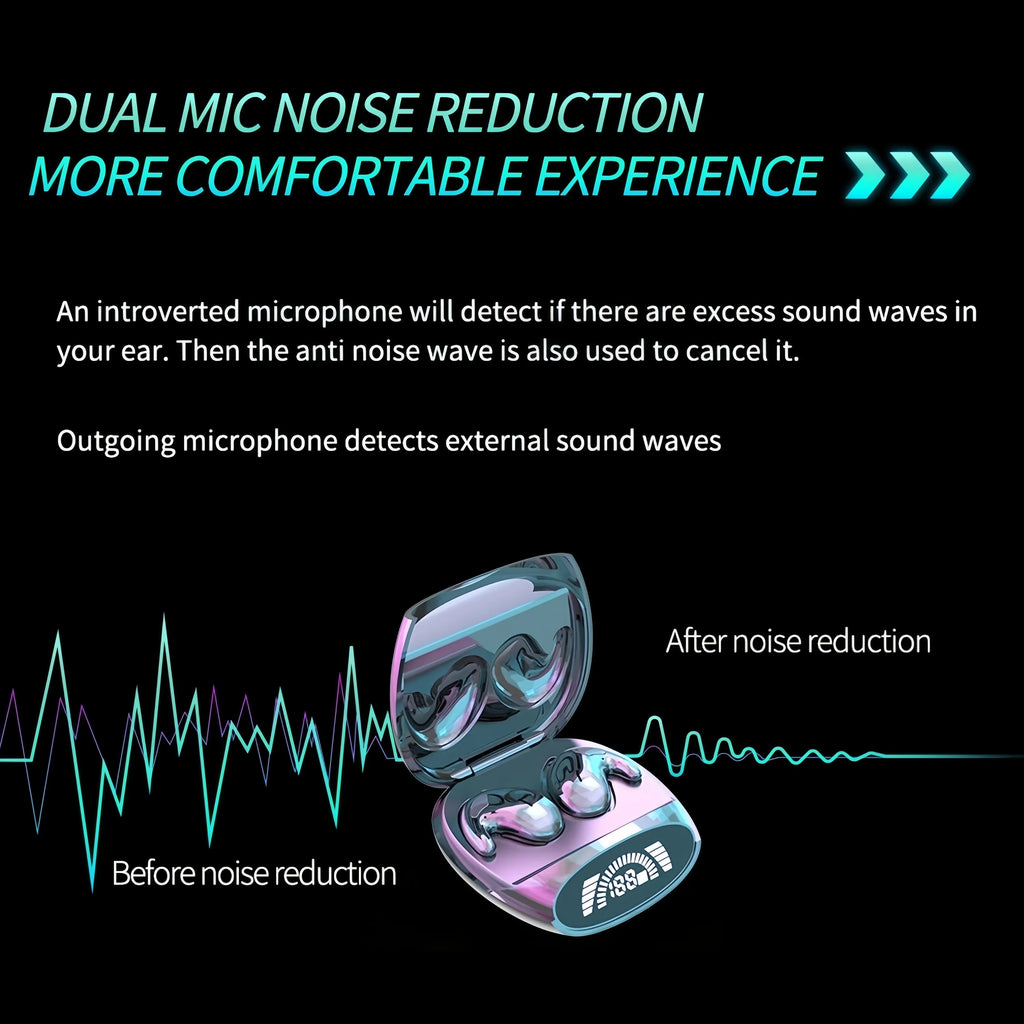 Invisible Sleep Earphones Bluetooth 5 3 Headphones TWS Wireless