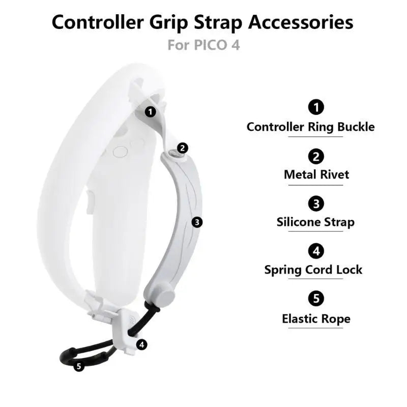 652F Controller Handle Grip Straps Pico 4 Anti-throw Belts Zpaxo CN
