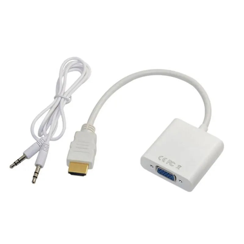 High Speed HDMI To VGA Cable HDTV Converter With Audio HD 1080P HDMI Male To VGA Female Converter Adapter for Laptop PC TV Zpaxo