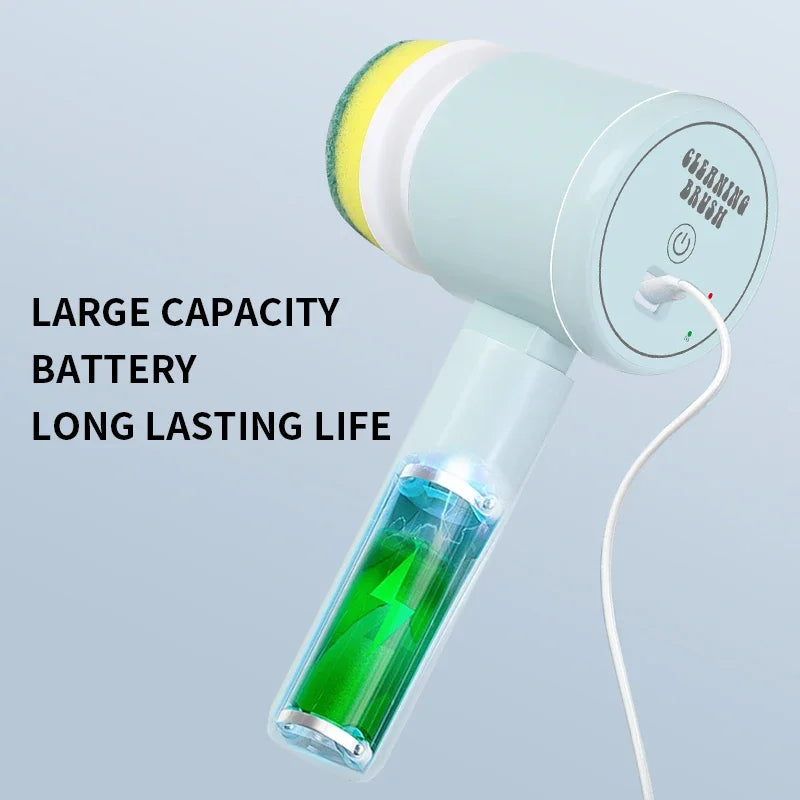 Wireless Handheld Electric dishwasher Kitchen Rechargeable Electric Cleaning Brush Bathroom Tile Professional cleaning Machine Zpaxo