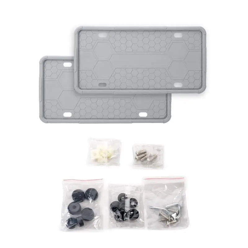 Silicone License Plate Frame Covers 2-Pack – Rust & Rattle Proof