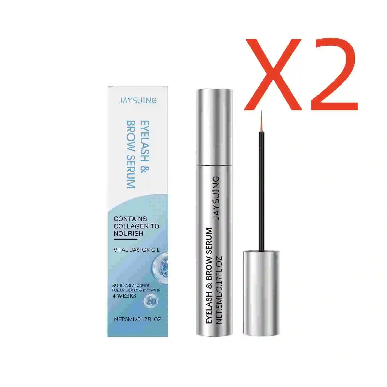 Jaysuing Eyelash Growth Serum – Thicker Longer Lashes & Brows Eyelash Growth Serum Zpaxo 2x5ml 15g