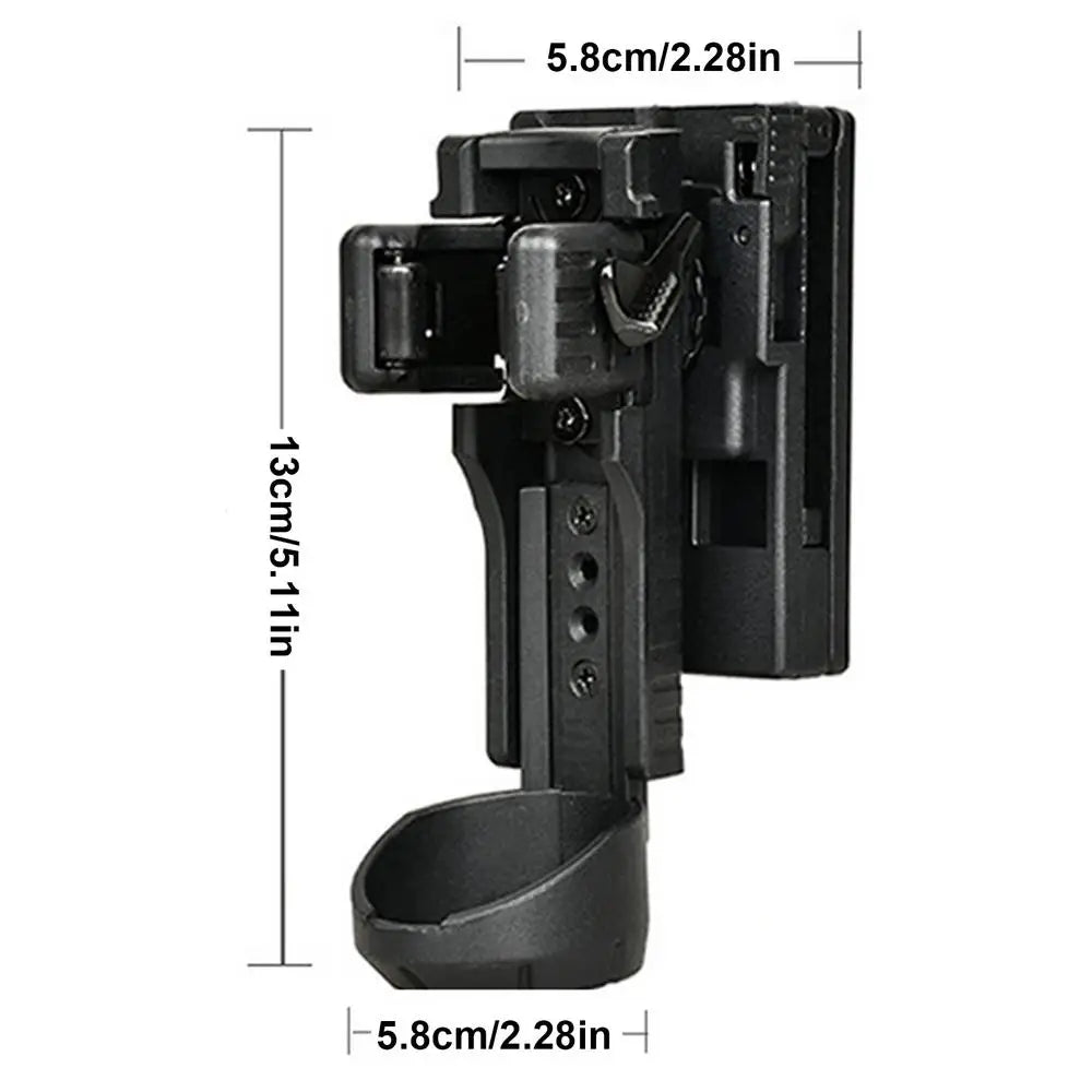 Flashlight Holster For Belt Multipurpose Flashlight Belt Holder Quick Release Flashlight Mount Portable Light Carry Case Zpaxo Black