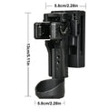Flashlight Holster For Belt Multipurpose Flashlight Belt Holder Quick Release Flashlight Mount Portable Light Carry Case Zpaxo Black