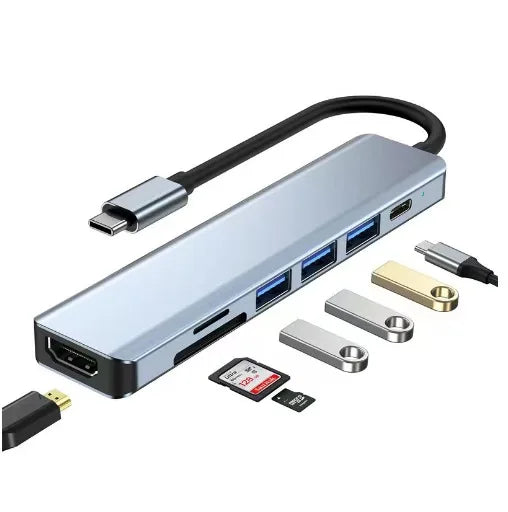 C 1 USB3 0 Hub HDMI PD87W 4K 30Hz Definition Converter SD TF Card Zpaxo