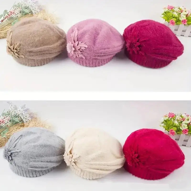 Durable Beret Wool Knit Fall Winter Cap Moms DIY Accessories Women's Zpaxo