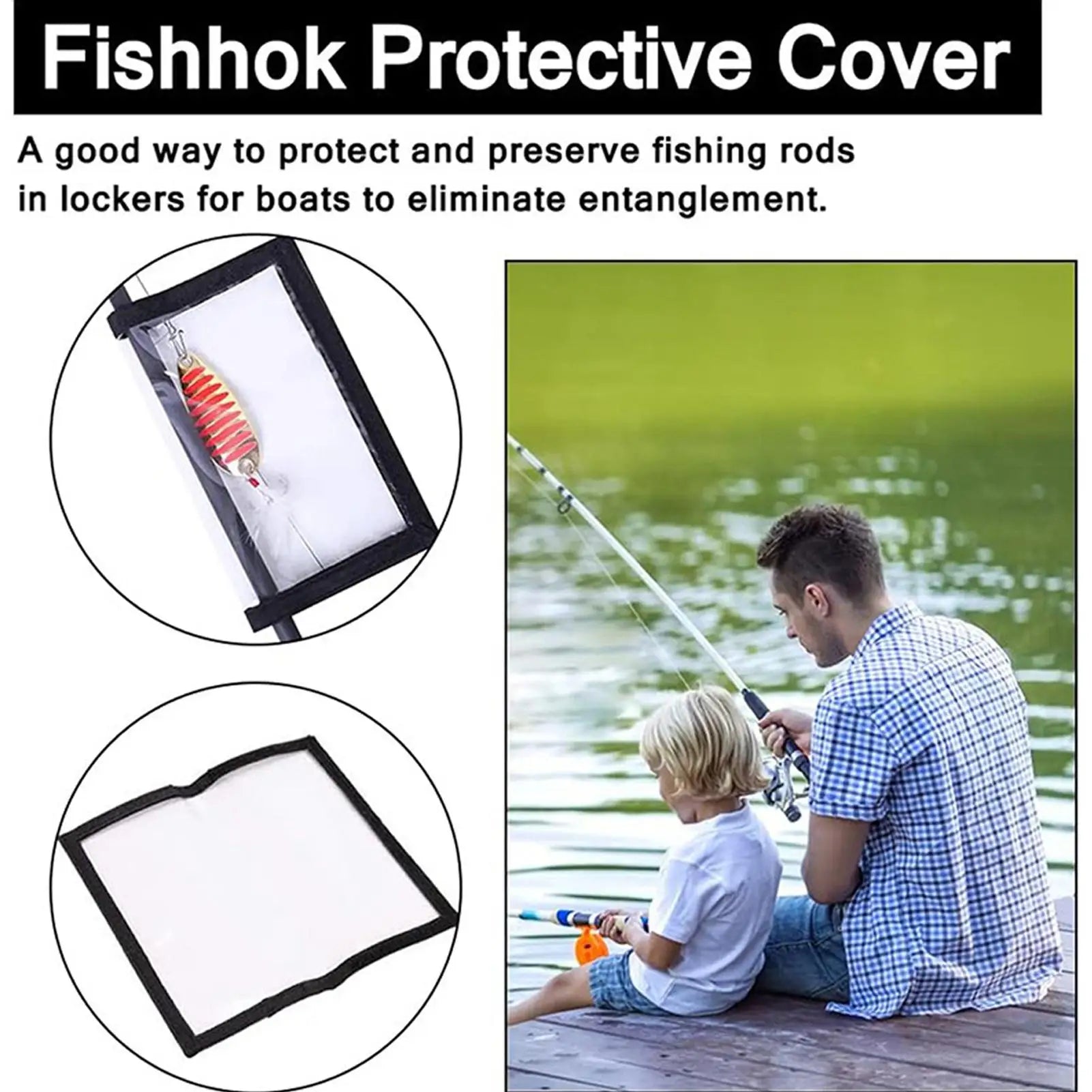 Lure Covers Clear Bait Storage Wrap Lure Wraps for Fishing Rod for Men Angler Hook Bait Storage Saltwater Gear Lake Zpaxo