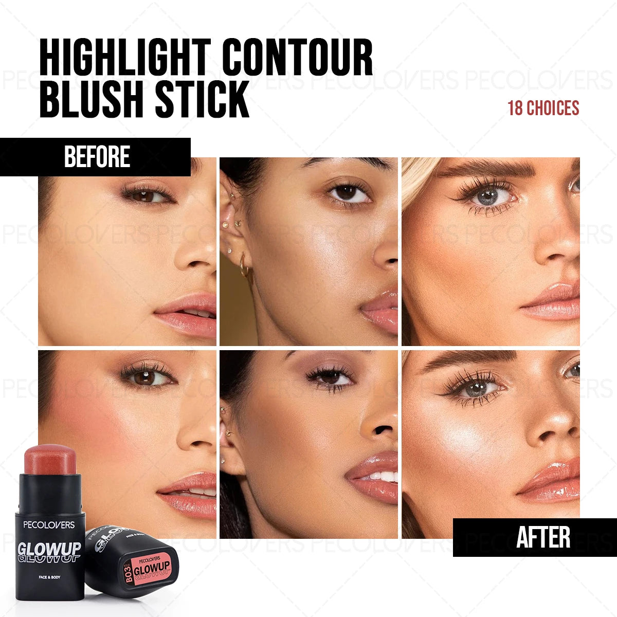 Pearlescent Glitter Stick Shine Waterproof Versatile Matte Contour