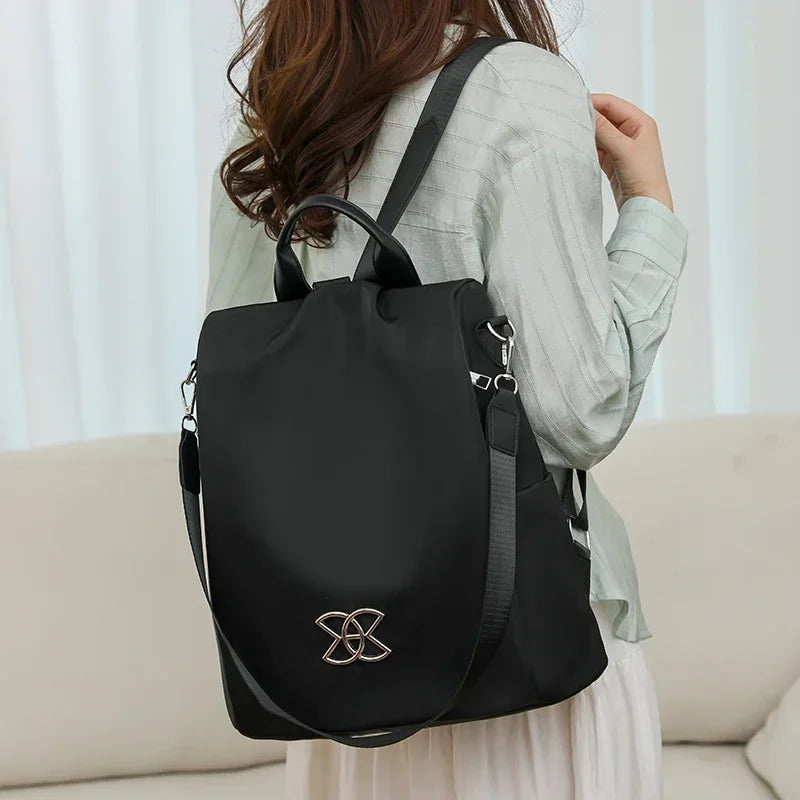 Oxford Cloth Backpack Women Lightweight Anti-theft Leisure Travel Bag