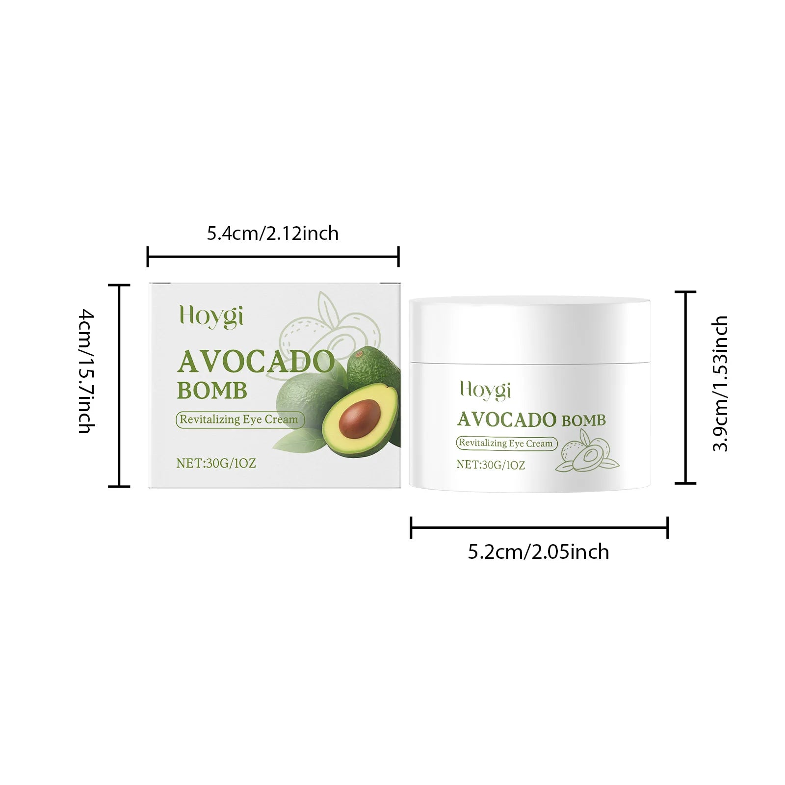 Hoygi Avocado Eye Cream – Anti-Aging, Dark Circles & Puffiness Eye Cream Zpaxo 30g Boxed