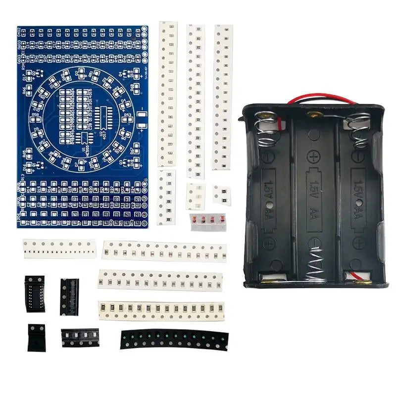 SMT Rotating Flow Lamp SMT Component Welding Practice Board Skill Training and Training Kit Welding DIY Zpaxo