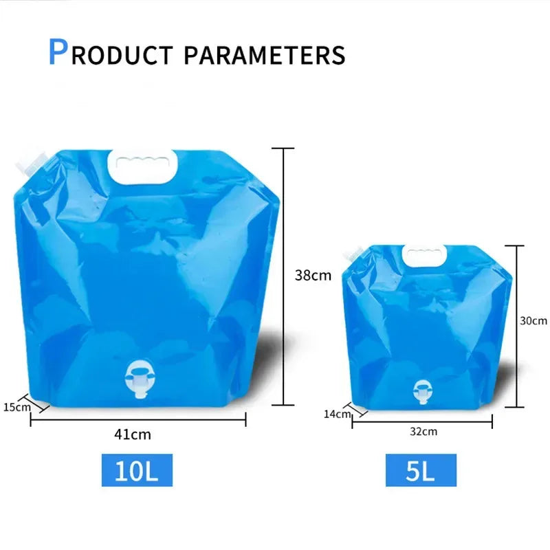 10L Collapsible Camping Water Bag – Folding Portable Container