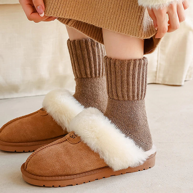 Cozy Snow Socks Women Fuzzy Thickened Warm Sleeping Stockings Winter Zpaxo