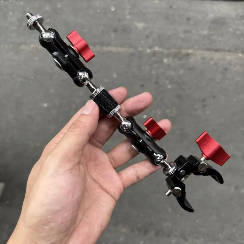 1 Set Photography Accessories Camera Metal Super Clamp With Double Ball Head Magic Arm For Monitor Light Mic Phone Mount Zpaxo