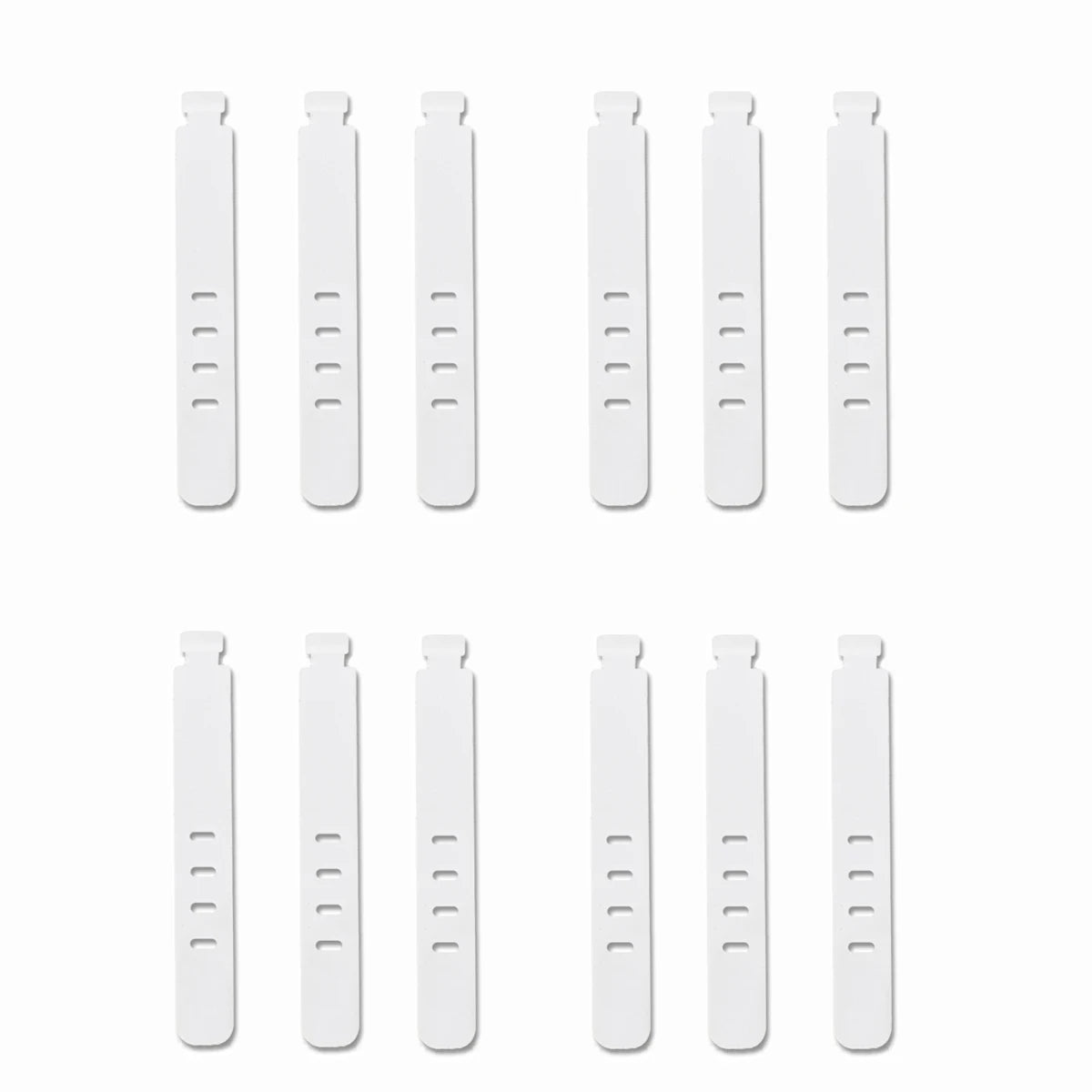 Silicone Cable Strap Wire Organizer Earphones Mouse USB Reusable Zpaxo White-12PCS