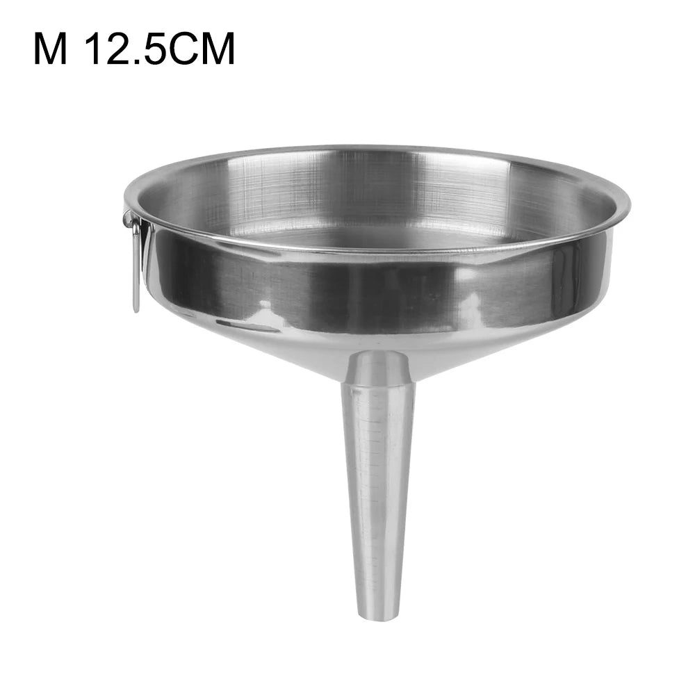 Wide Mouth Funnels For Canning Kitchen Tools Bar Wine Beer Oil Flask Funnel Stainless Steel Kitchen Accessories Metal Funnel Zpaxo 2