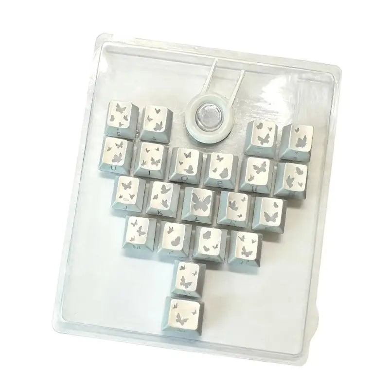 652F Butterfly Heart Keycaps Height PBT 21 Keys Gaming Office Zpaxo