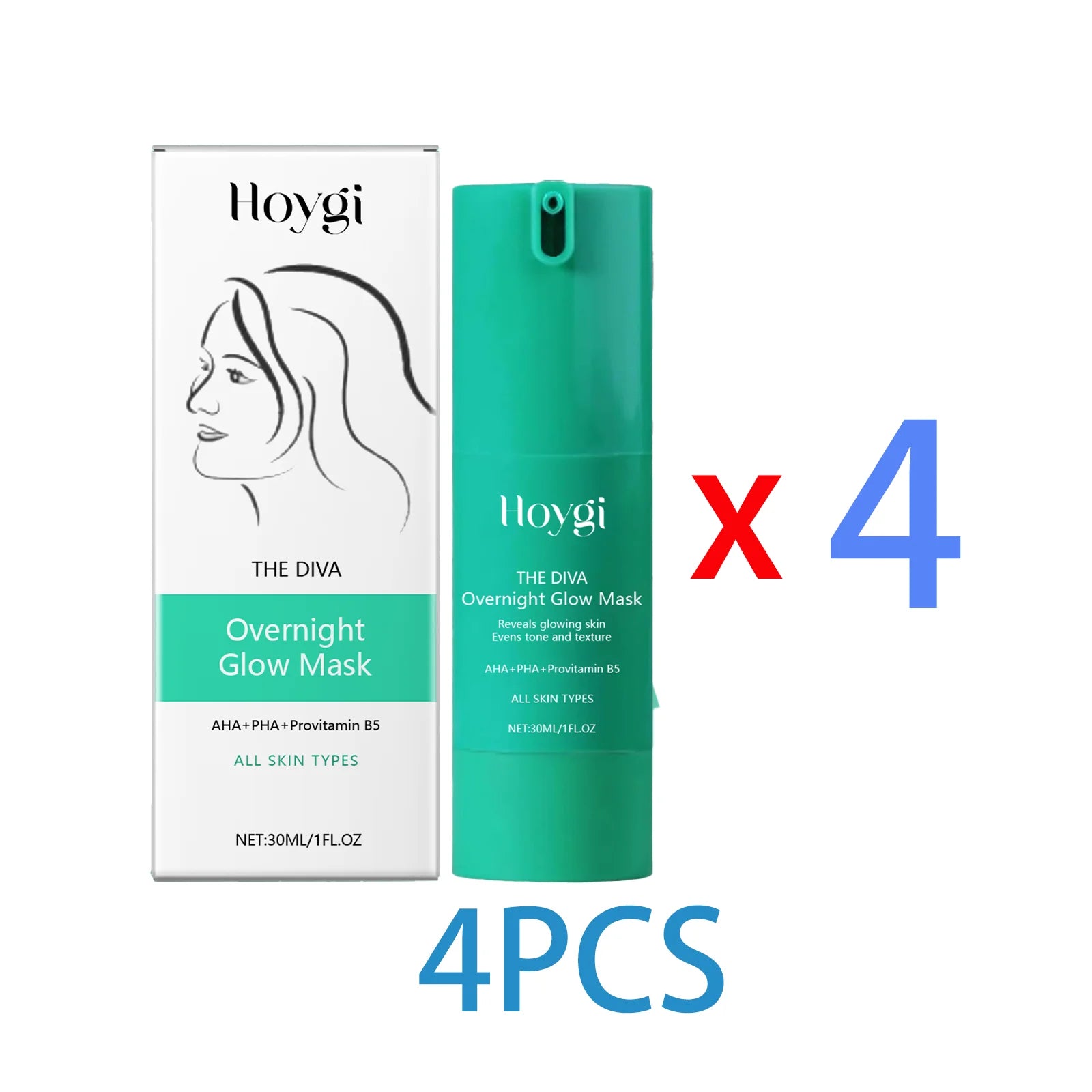 Hydrating Sleeping Mask for Face Moisturizing Night Cream for Dry Sensitive Skin Brightening Facial Care Gel with Vitamin 30ML Zpaxo 4PCS