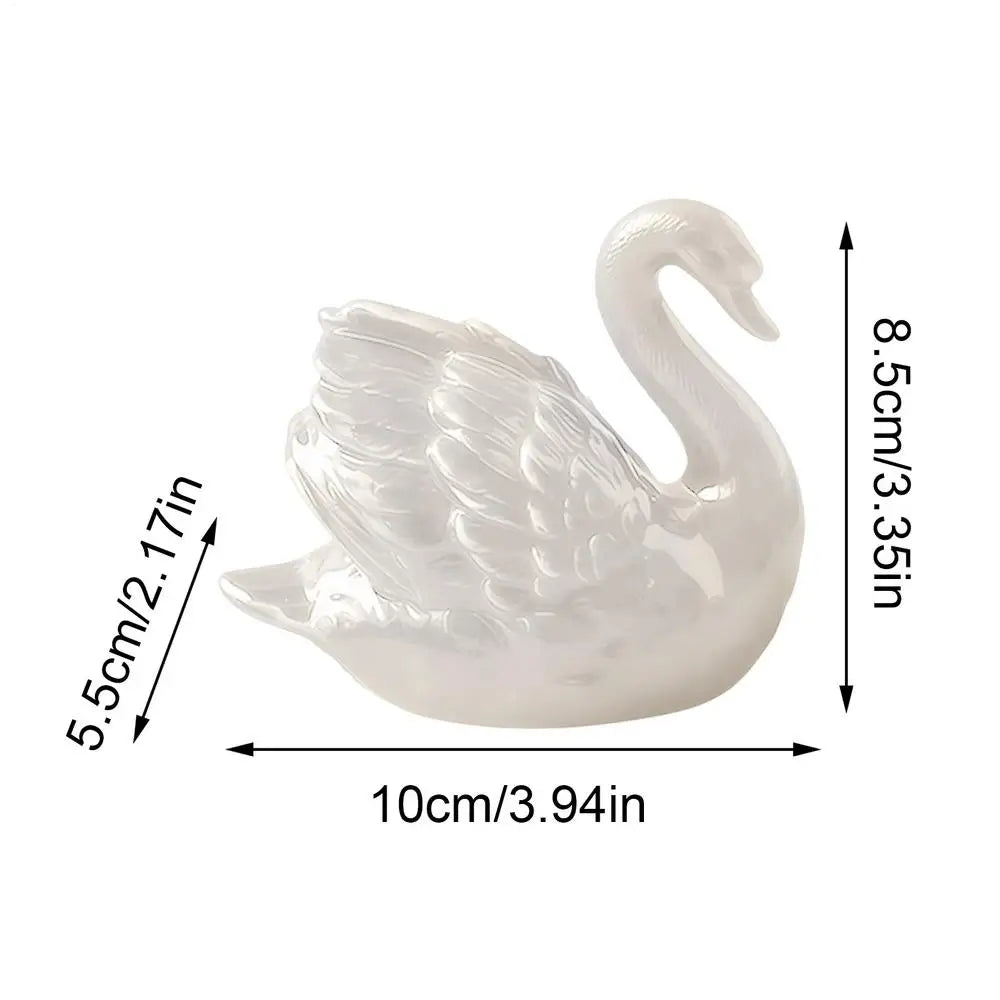 Toilet Screw Covers Decorative Ceramic Swan Bowl Caps Bathroom Decor