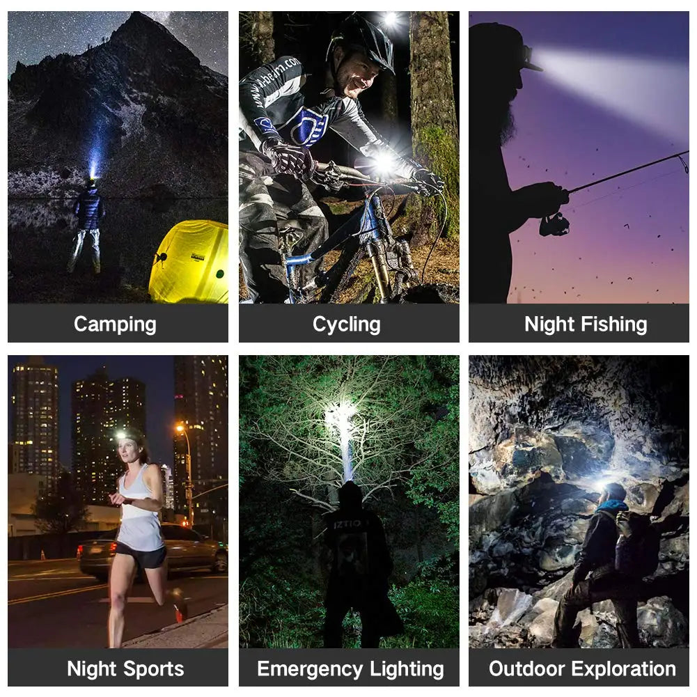 POCKETMAN 7 LED Headlamp – 12000 Lm, USB Rechargeable, IPX4