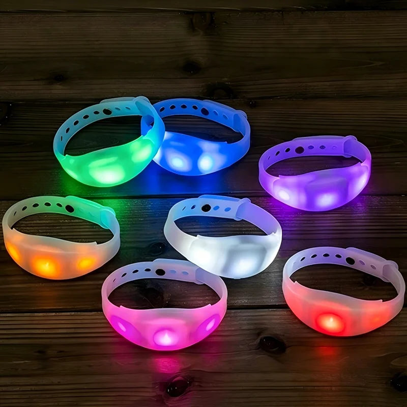 20 Music Sound Activated LED Bracelet Colorful Lights Suitable