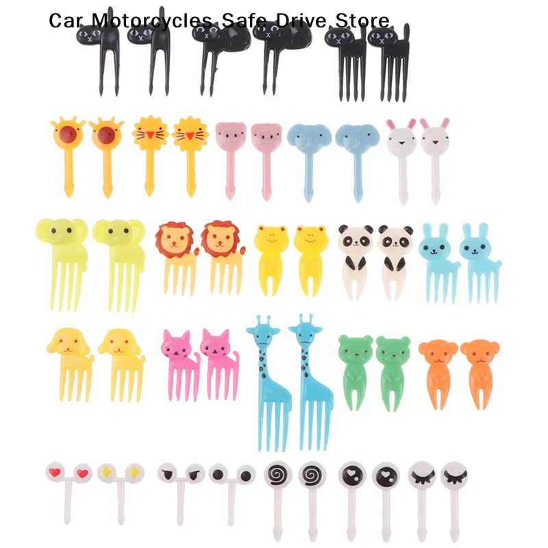 6 10 Mini Fruit Forks Children Kids Cute Snack Food Picks Toothpicks
