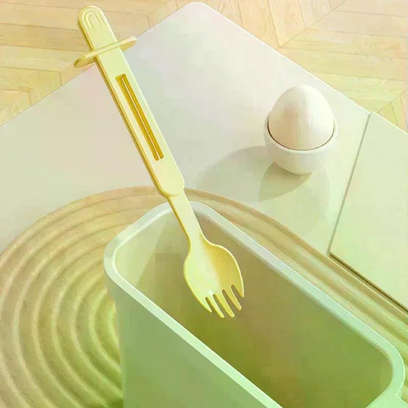 For Dorms Camping School Office Home Instant Noodle Bowl With Multi-Functional Instant Noodle Fork With Handles Food Container Zpaxo