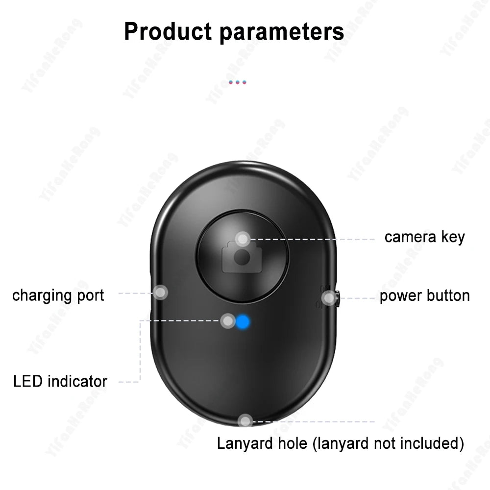 Mini Portable Bluetooth-compatible Remote Control Wireless Selfie Shutter Control For IPhone/Android Take Photos Hands-Free Zpaxo