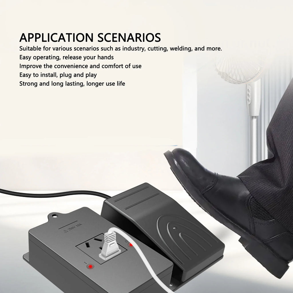Foot Control Pedal Socket 10A Convenient Safe Handsfree Operating