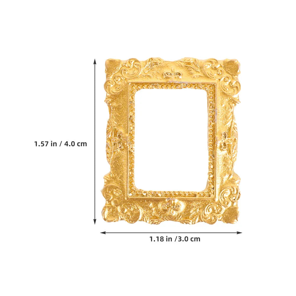 Cream Shell Resin Miniature Picture Frames Vintage Small Decorative Zpaxo