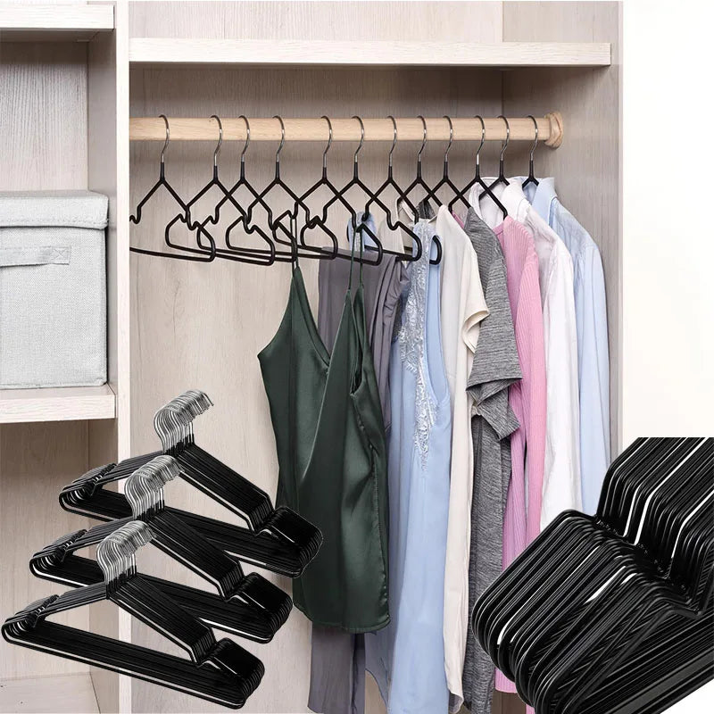 Non-Slip Coated Metal Suit Coat Hangers Heavy Duty Clothes Hangers Metal Shirt Jacket Hanger with Round Notches for Dress Zpaxo
