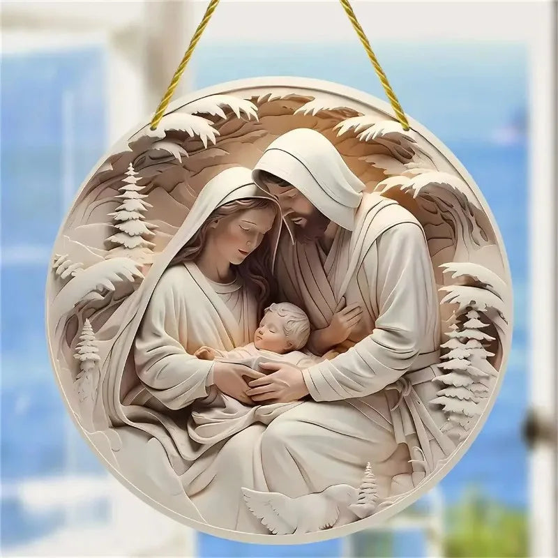 Holy Night Nativity Christmas Ornament 3D Christ Jesus Tree Secret