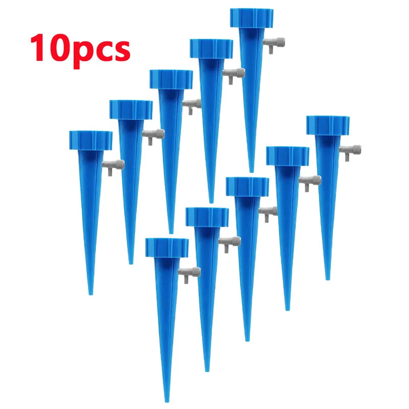 5/10pcs Automatic Drip Irrigation System Self Watering Adjustable for Flower Plants Greenhouse Garden Auto Water Dripper Device Zpaxo Blue- 10Pcs