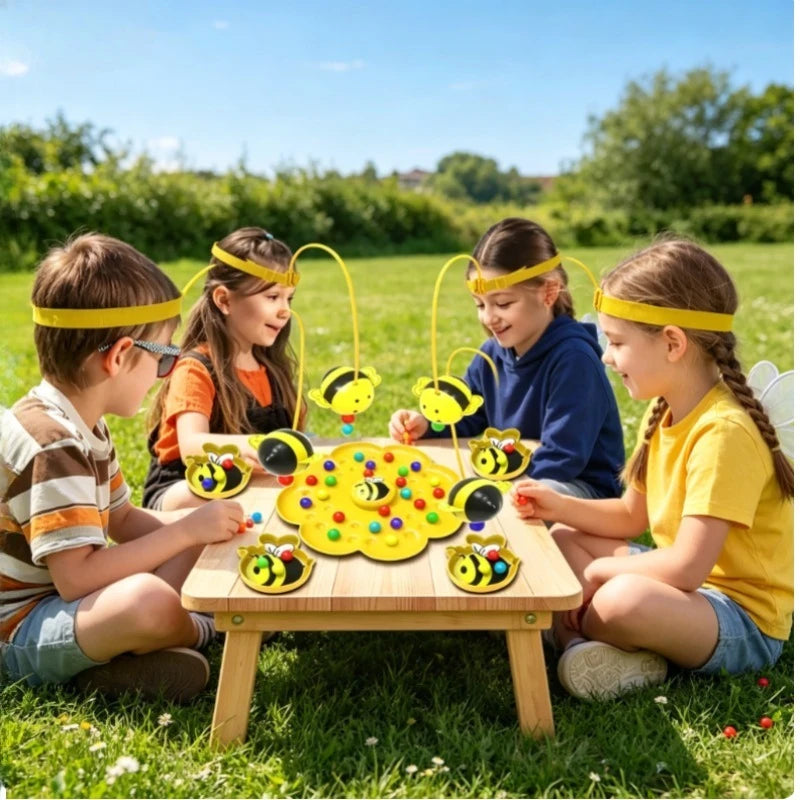 Little Bumblebee Multifunctional Board Game Puzzle Fishing Toys