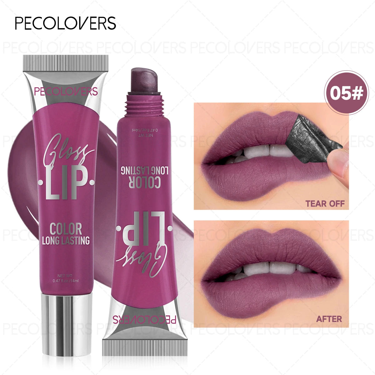 Matte Tear-off Lip Gloss Waterproof Semi-permanent Peeling Tattoo Zpaxo 05