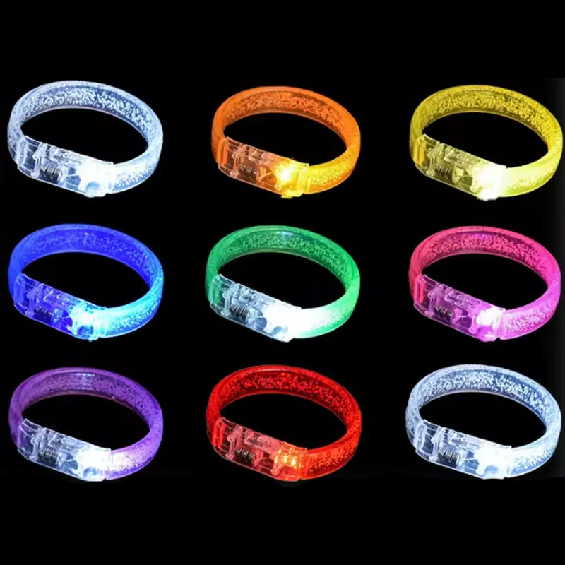 10 30 50 LED Bracelets Customizable Logos Text Suitable Wedding Zpaxo Mixed 50pcs