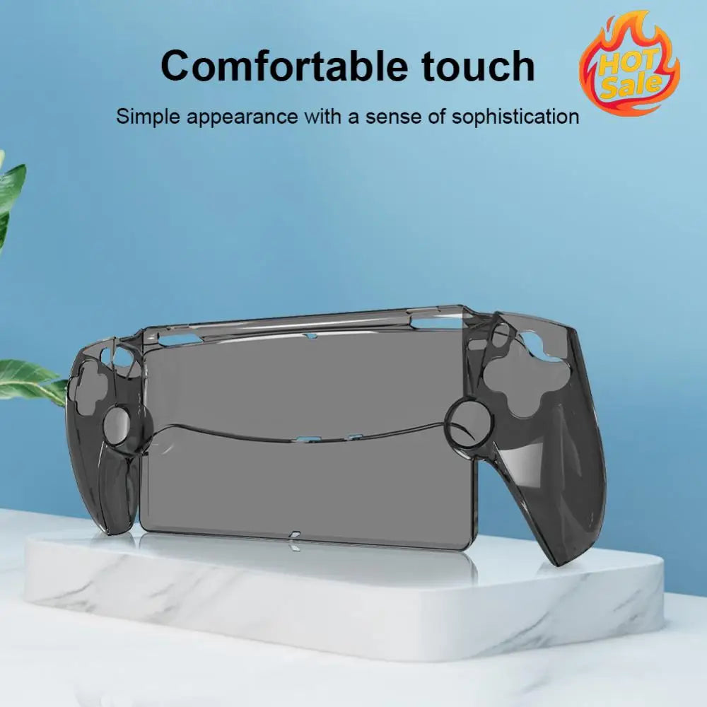 Transparent Protective Case Shockproof PC Game Machine Grip Shell Case Anti-Drop Washable for PS5 Portal for Playstation Portal Zpaxo