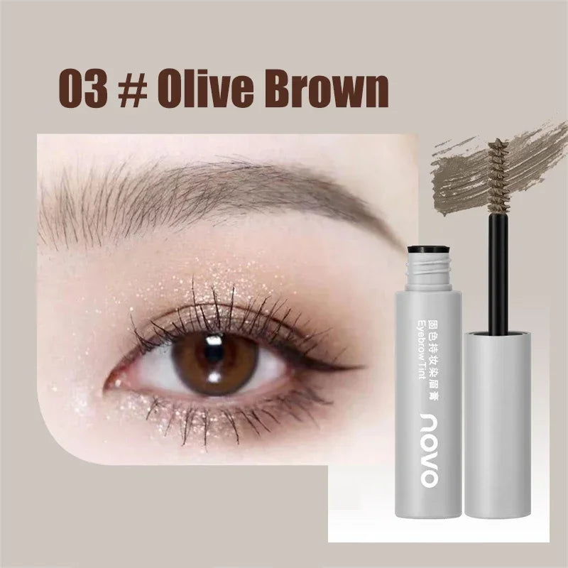 4 Color Liquid Dyeing Eyebrow Cream Coffee Brown Eyebrow Enhancers Cream Long Lasting Waterproof Natural Mascara Eye Brow Tinted Zpaxo 03