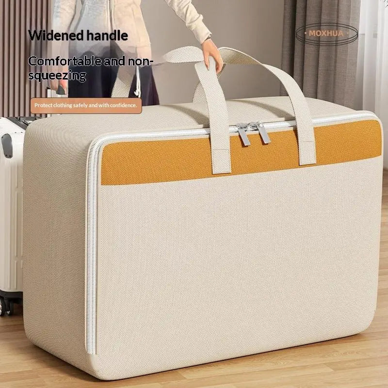 Large Capacity Thick Non Woven Storage Bag Dustproof Moisture Proof Organizer for Clothes Bedding Wardrobe Home Space Zpaxo