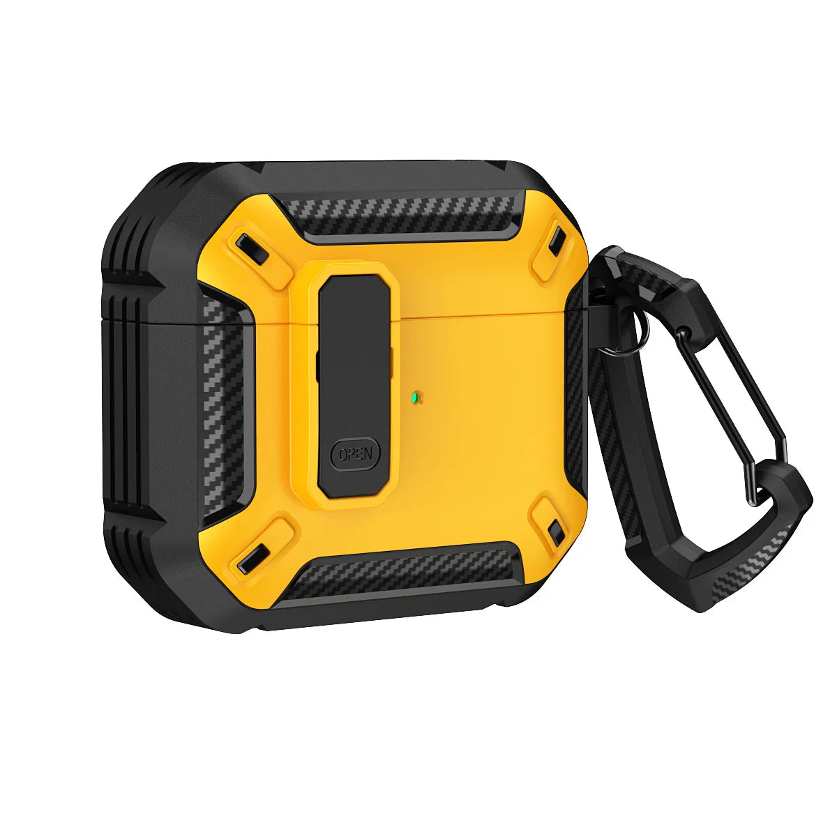 Earphone Protective Case For Apple AirPods 3 2 1 With Keychain Security Lock Cover For AirPods Pro 2 Shockproof Case Accessories Zpaxo Black Yellow For Airpods 1 or 2