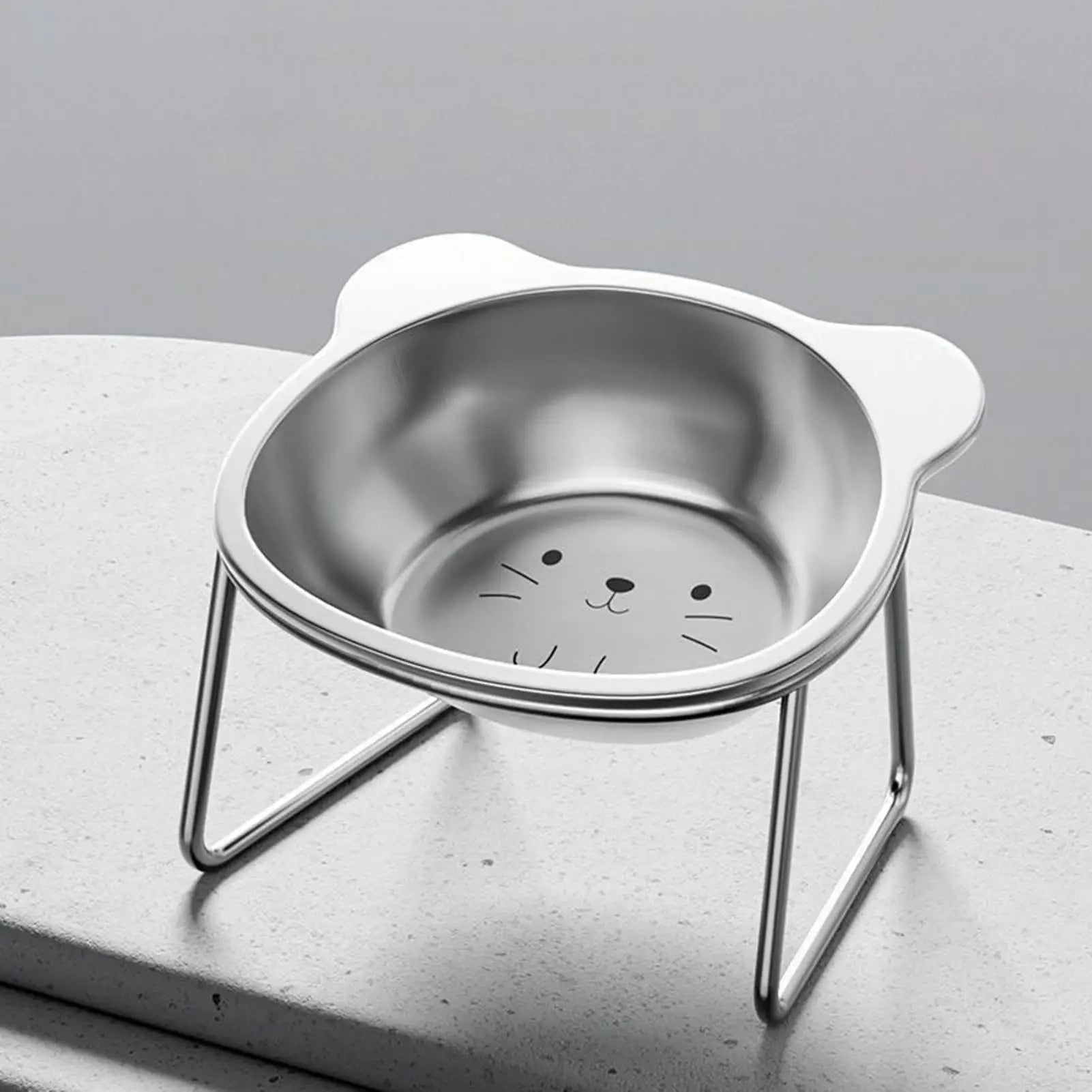 Cat Bowls Elevated Stainless Steel 15 Tilted Feeder Detachable Kitten