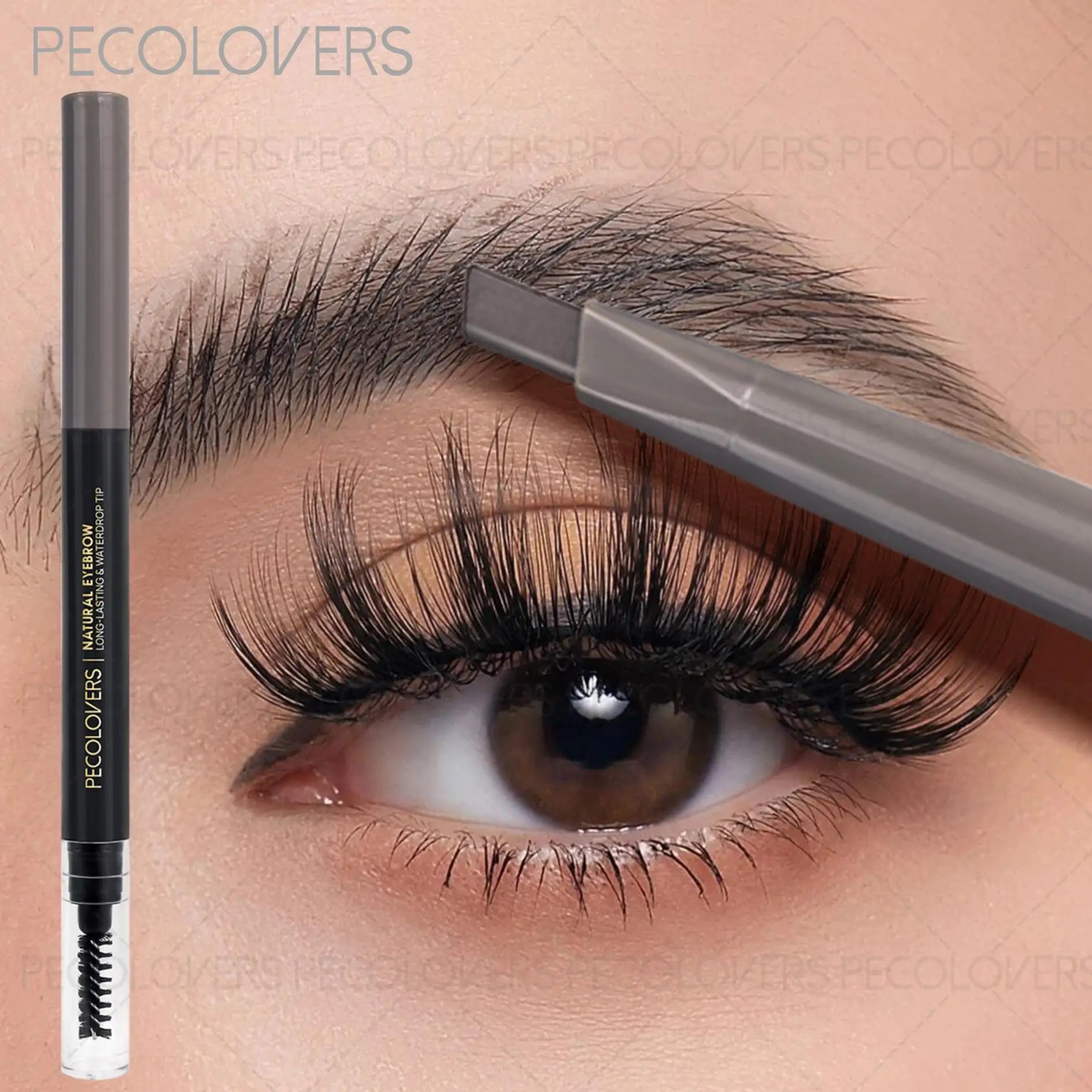 1pc Double-ended Waterproof Eyebrow Pencil - Long-lasting Eyebrow Precise Eyebrow Application, with Brush Tip for Easy Blending Zpaxo