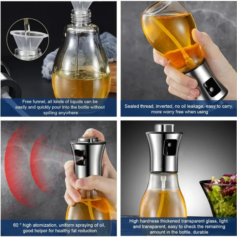 200ml Stainless Steel Oil Sprayer Mister for Cooking | Olive Oil Oil Spray Mister Zpaxo